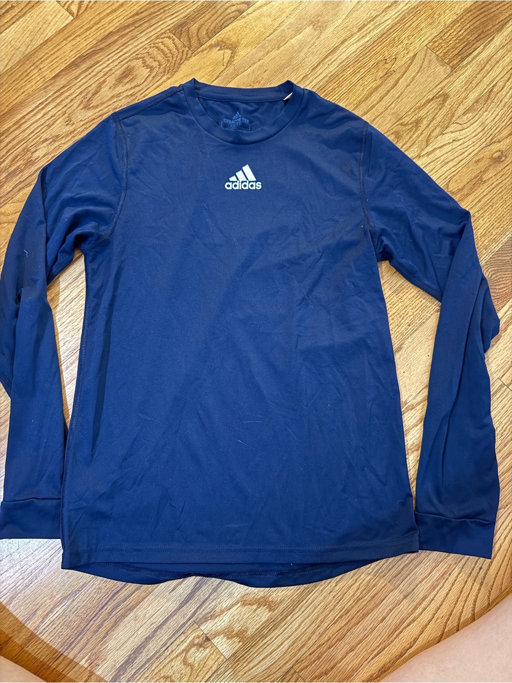 adidas Men's Long Sleeve Crew Neck Shirt - Dark Blue
